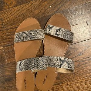 snake skin sandals